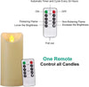 Homemory 3PCS 5“6”7“ Waterproof Pillar Candles with Timer and Remote, Amber Yellow Light - HOMEMORY SHOP