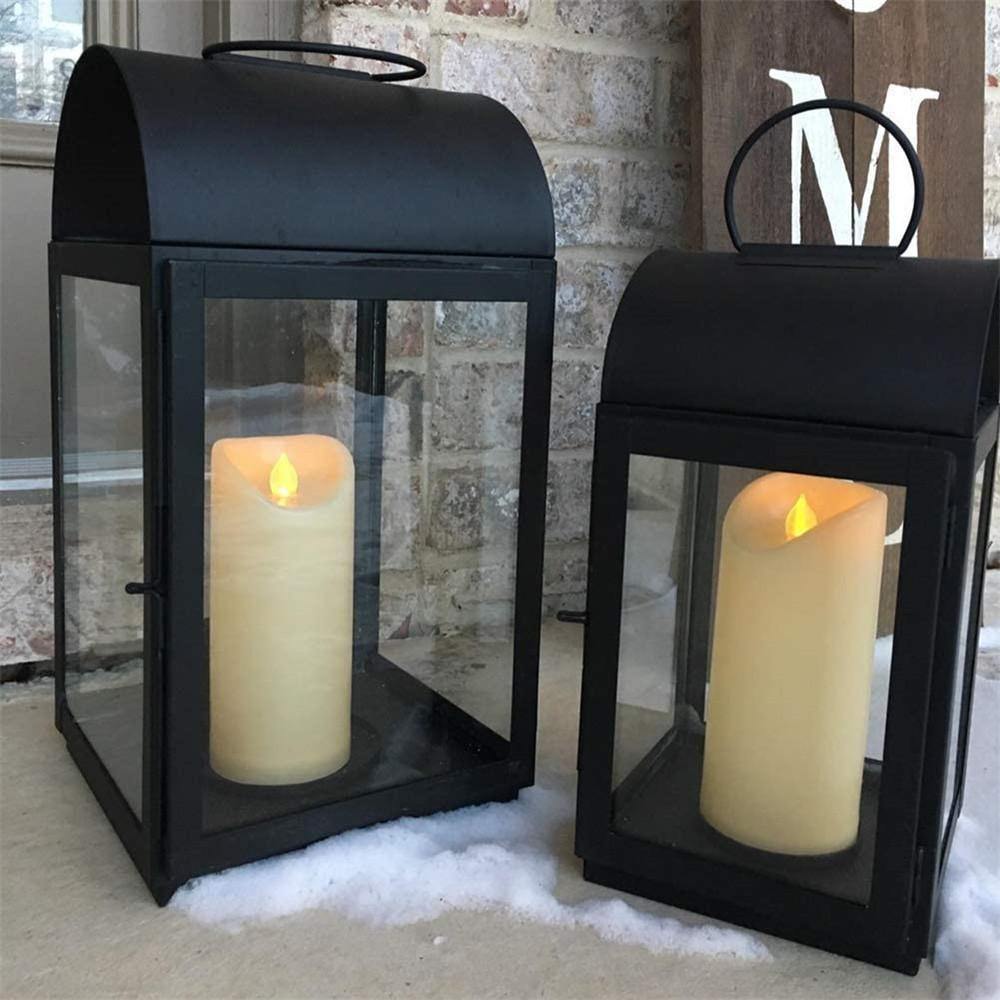 Homemory 3PCS 5“6”7“ Waterproof Pillar Candles with Timer and Remote, Amber Yellow Light - HOMEMORY SHOP